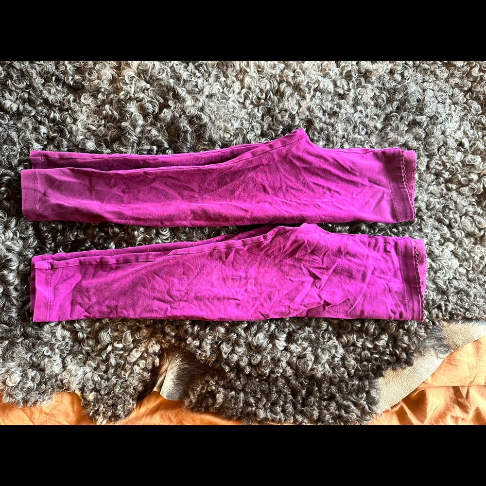 Tea collection bundle of two purple leggings size 4t